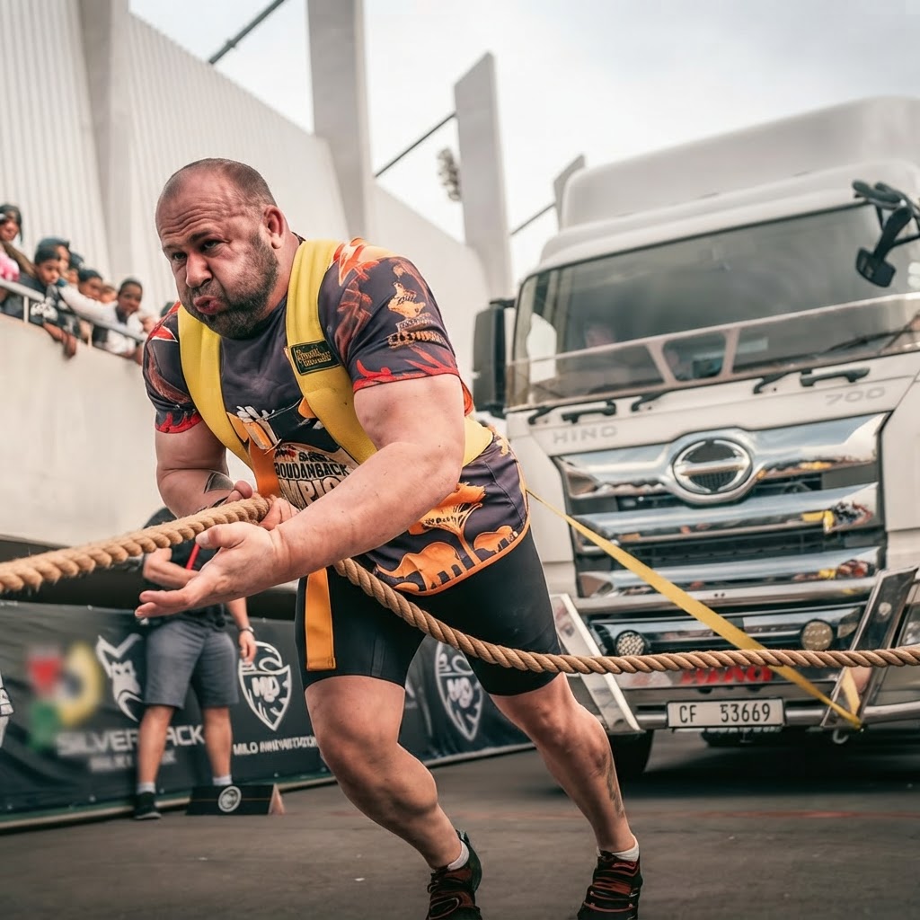 Non-physique athlete in action