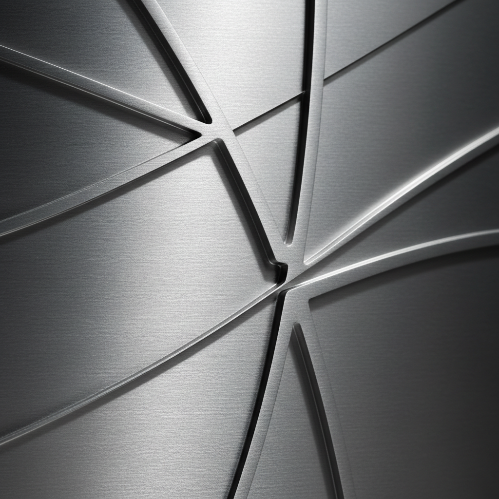 Brushed metallic surface detail