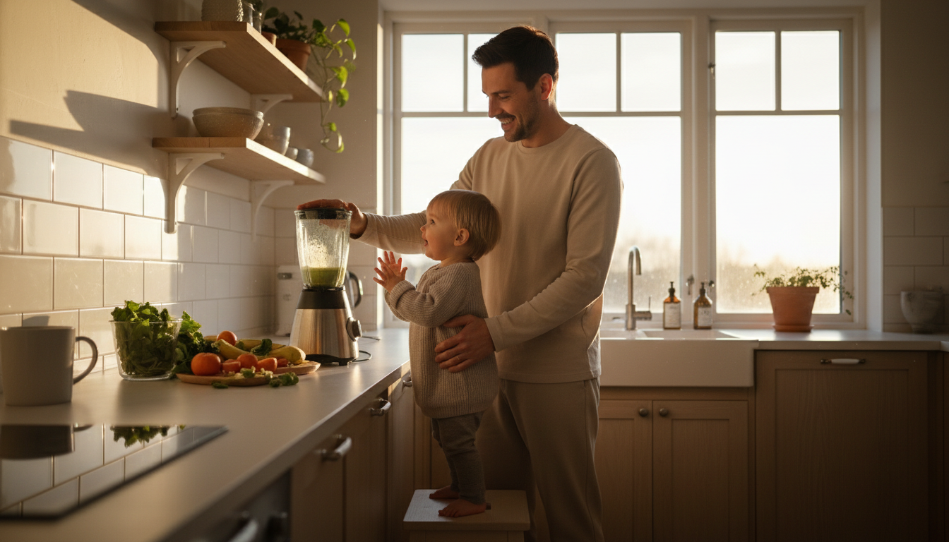 Family preparing healthy meal