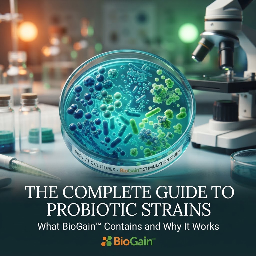 The Complete Guide to Probiotic Strains: What BioGain™ Contains and Why It Works