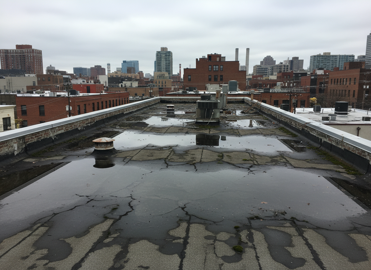 Before - Commercial Flat Roof Replacement