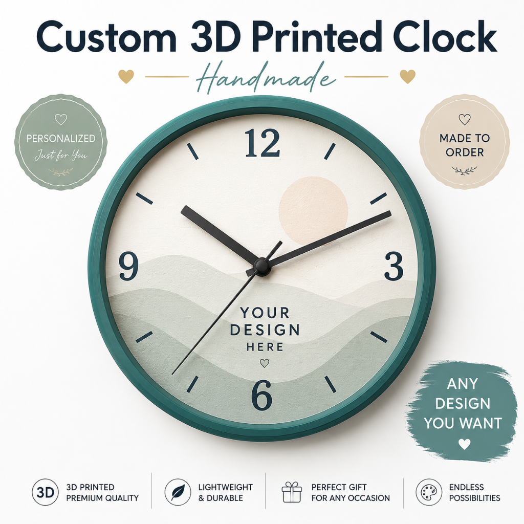 Custom 3D Printed Clock