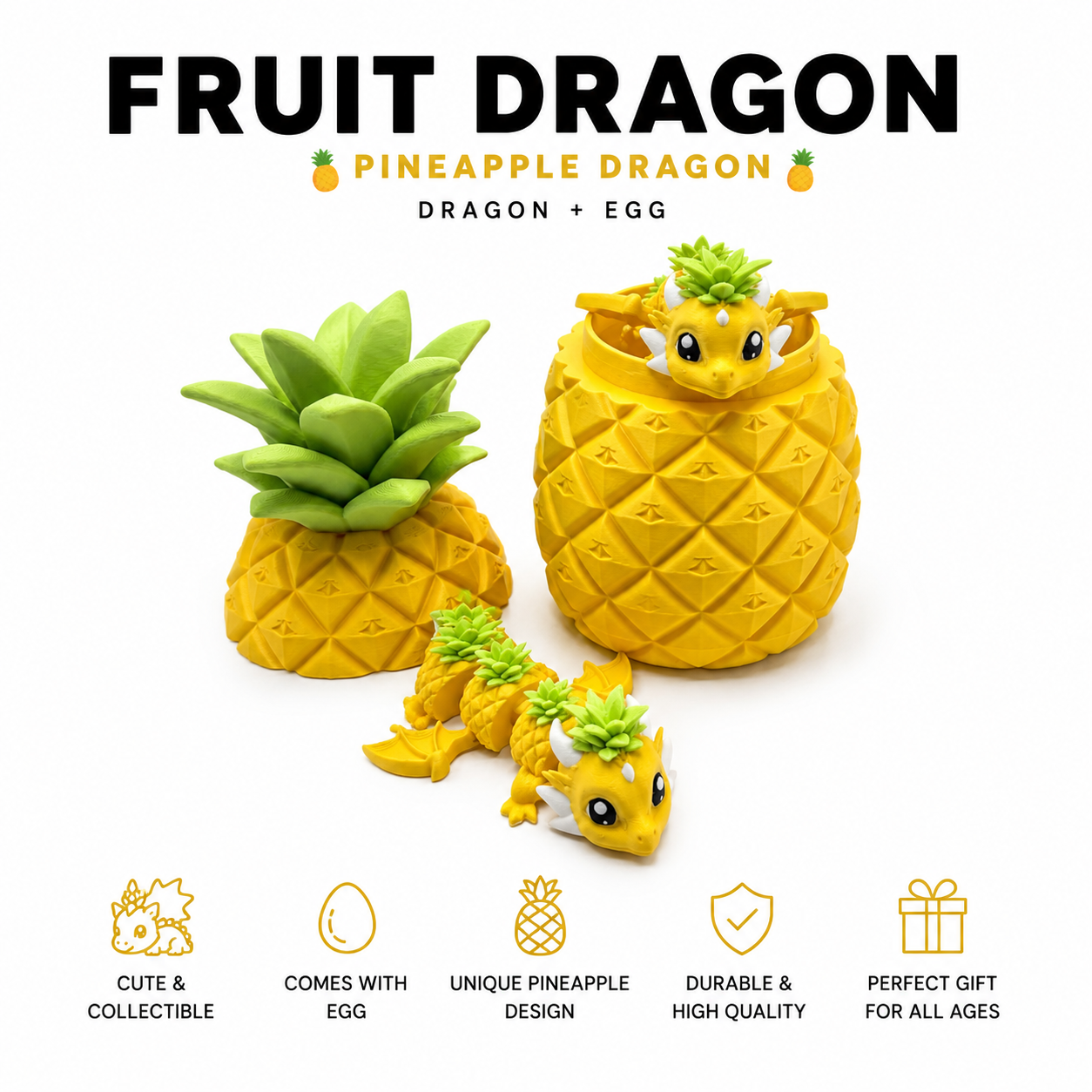 Pineapple Dragon - Fruit Dragon with Egg