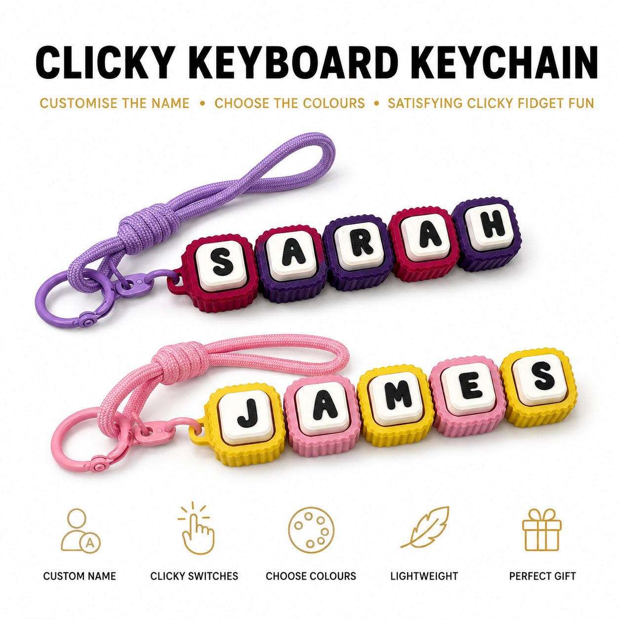 Clicky Keyboard Keychain