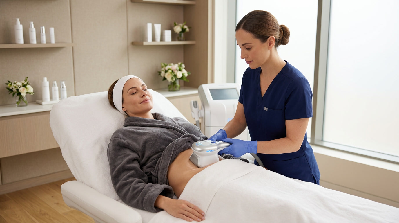 Non-surgical tummy tuck body contouring treatment at Cloud 9, Alderley Edge