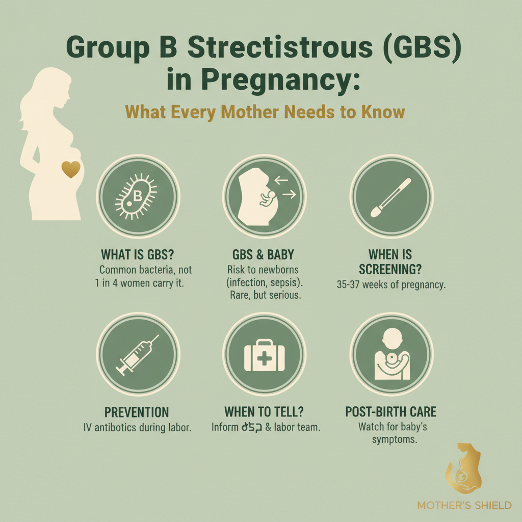 Group B Streptococcus in Pregnancy: What Every Mother Needs to Know About GBS Screening, Prevention, and the Power of Your Gut — Infographic