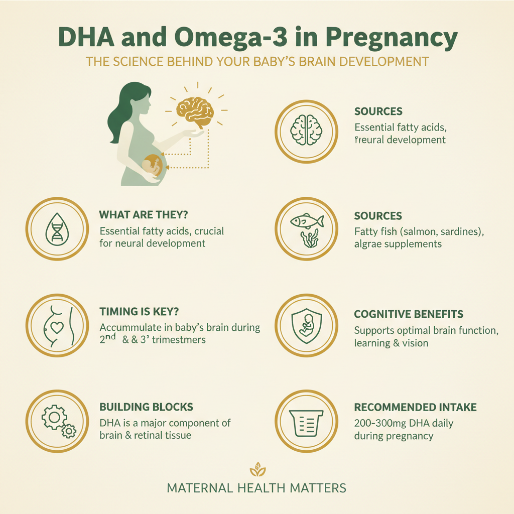 DHA and Omega-3 in Pregnancy: The Science Behind Your Baby's Brain Development — Infographic