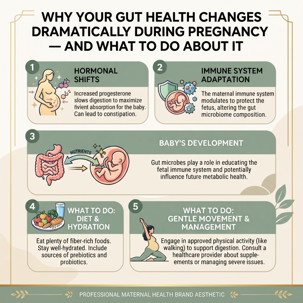 Why Your Gut Health Changes Dramatically During Pregnancy — And What to Do About It — Infographic