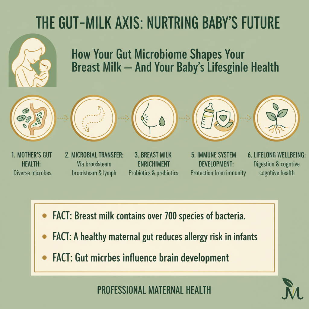 How Your Gut Microbiome Shapes Your Breast Milk — And Your Baby's Lifelong Health — Infographic