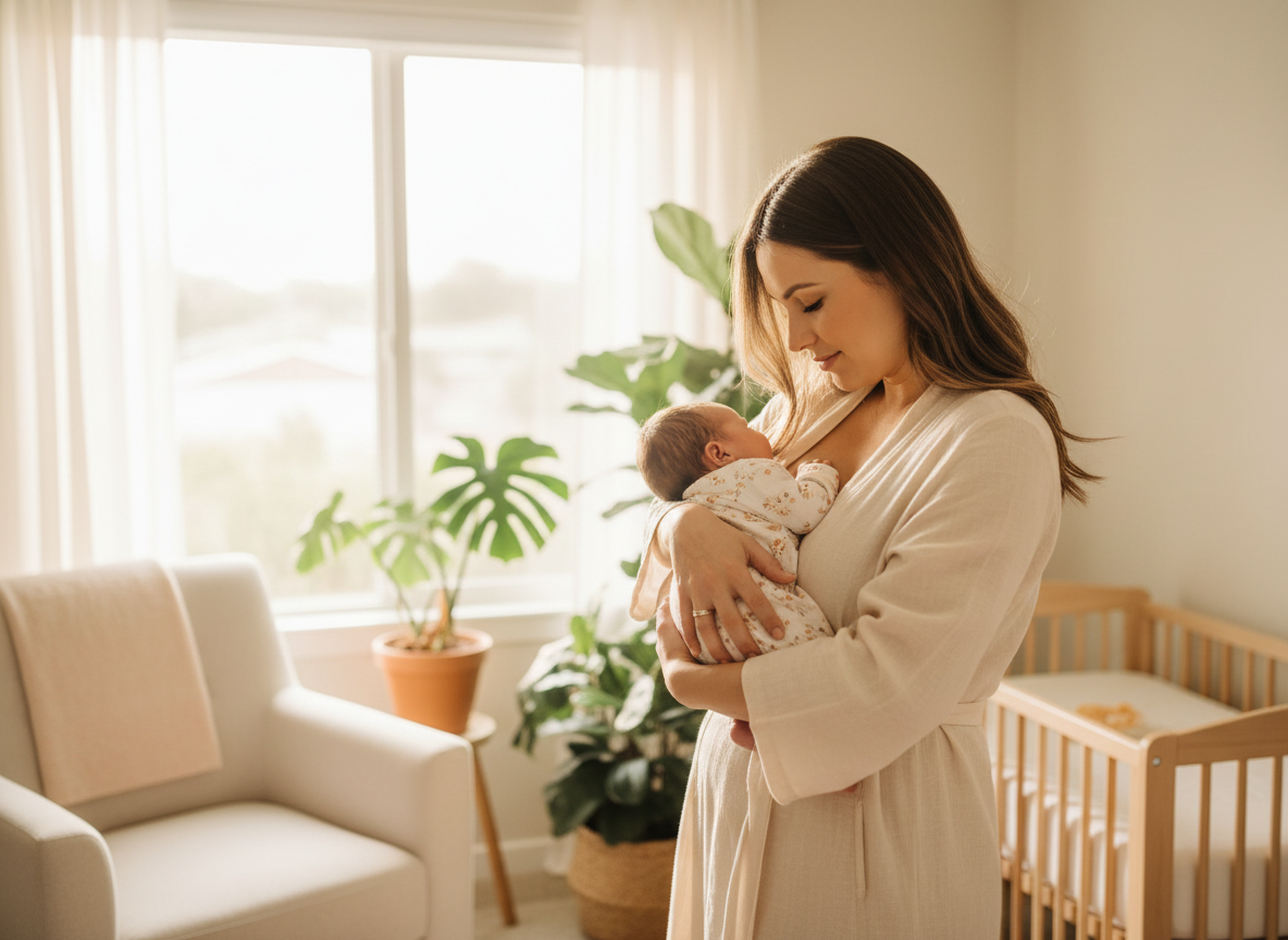 Thriving mother and baby