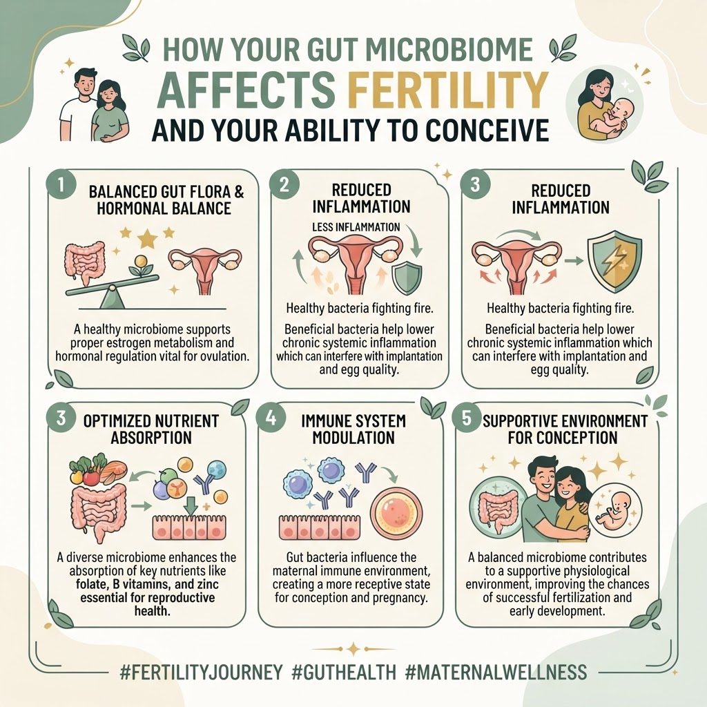 How Your Gut Microbiome Affects Fertility and Your Ability to Conceive — Infographic