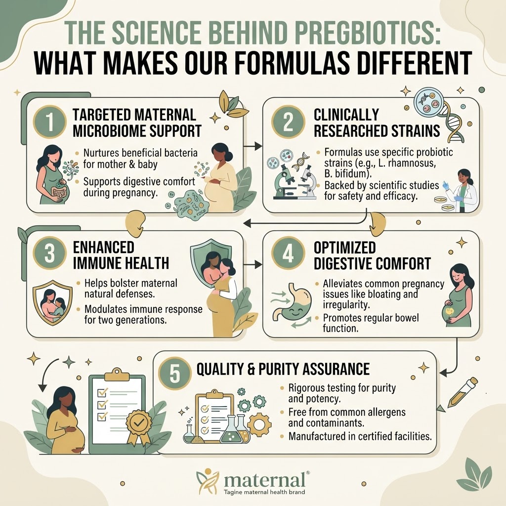 The Science Behind PregBiotics: What Makes Our Formulas Different — Infographic