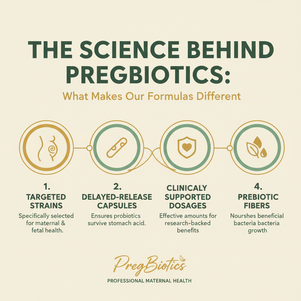 The Science Behind PregBiotics: What Makes Our Formulas Different — Infographic
