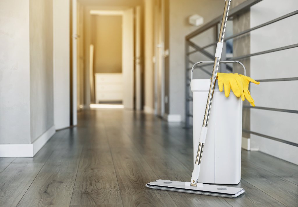 Builders clean after renovation in Wrexham