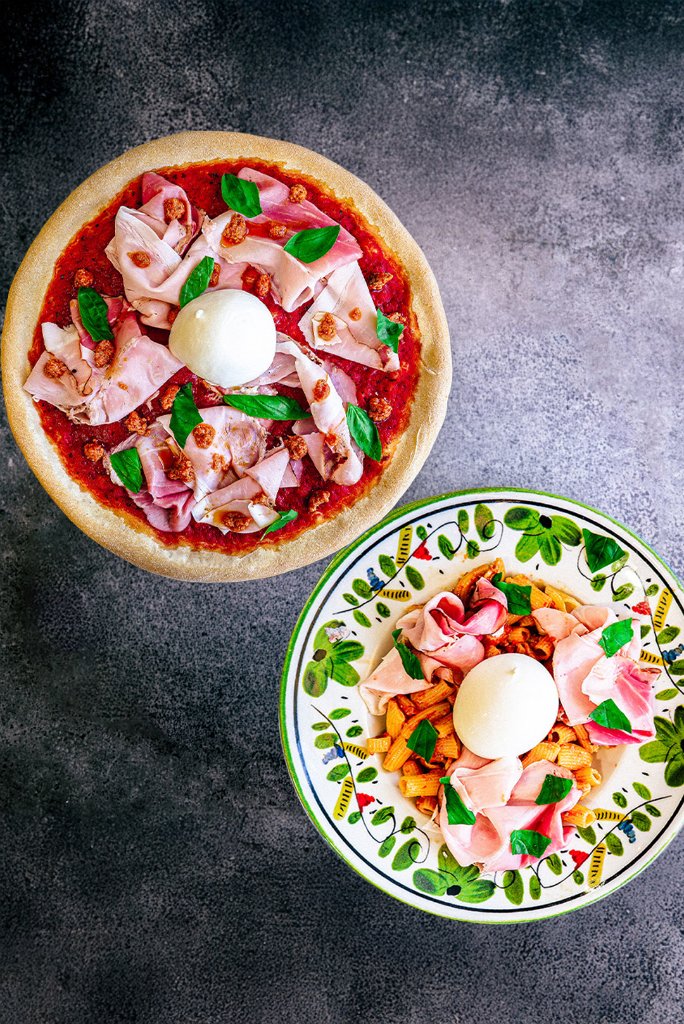 La pizza et les pâtes du moment