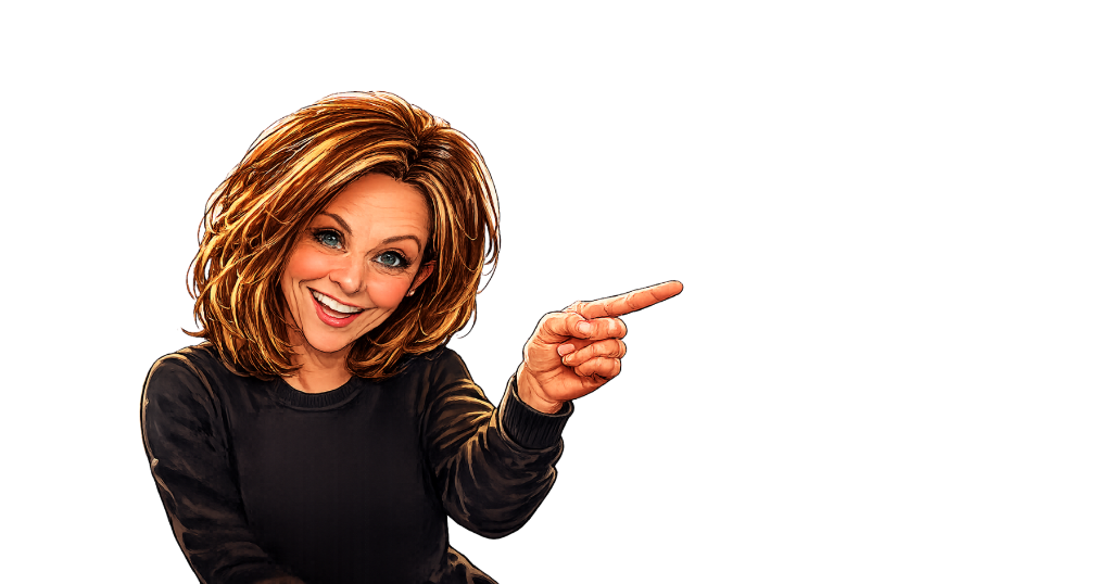 Angela pointing