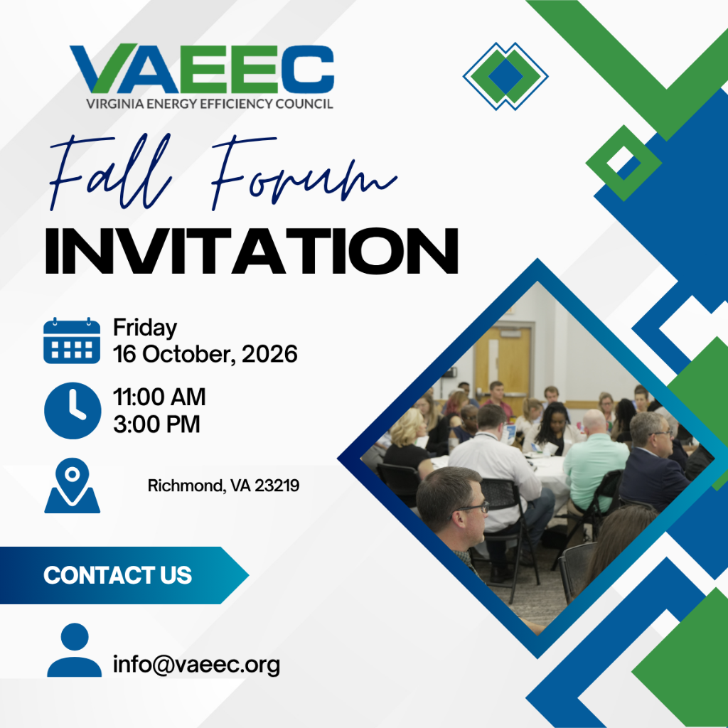 VAEEC Fall Forum Invitation — Friday, October 16, 2026, 11:00 AM–3:00 PM at Richmond, VA