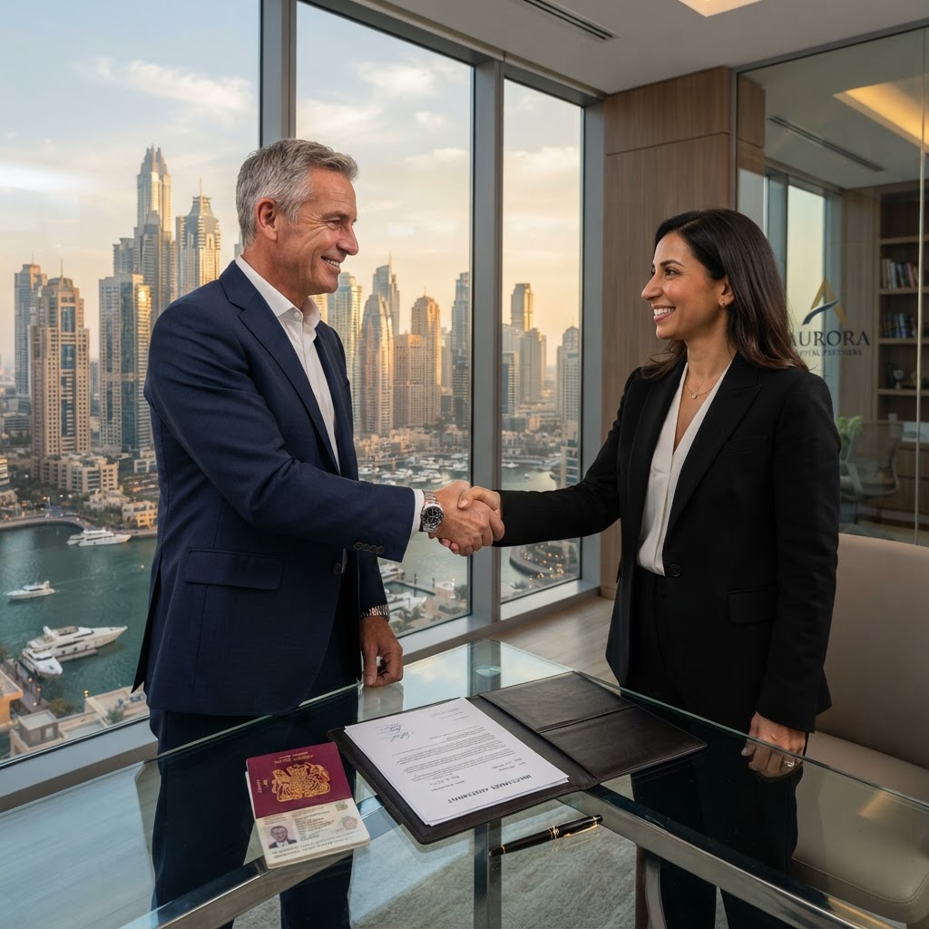 Investor and advisor finalizing a business strategy agreement