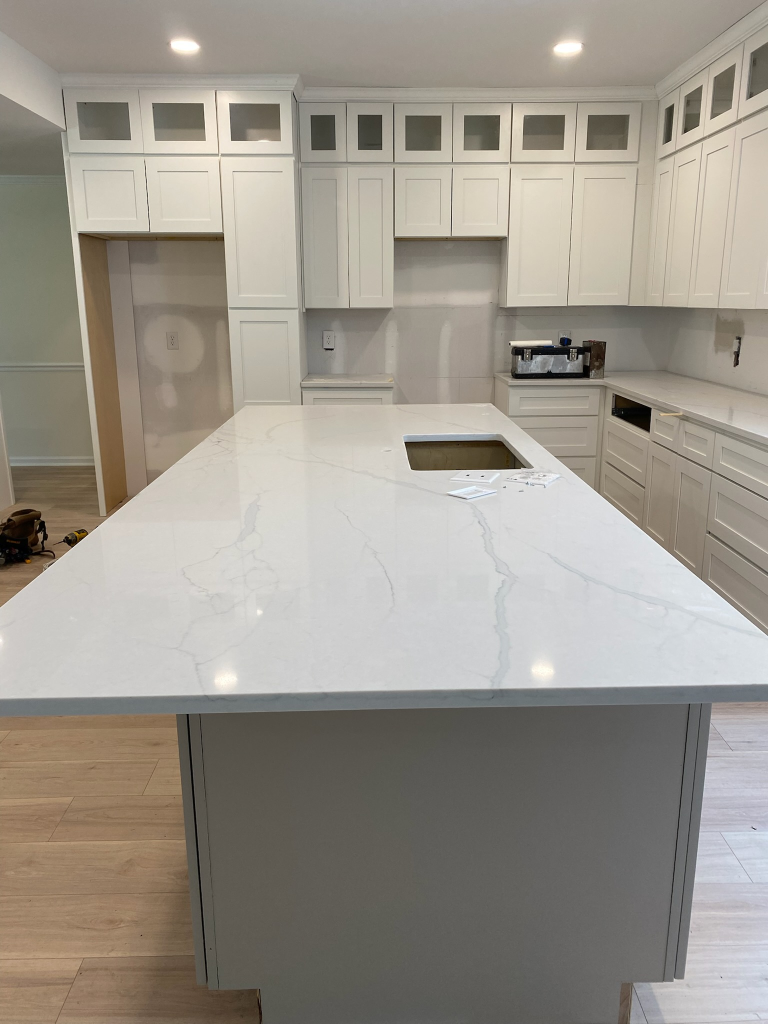 Custom Kitchen with Quartz Island