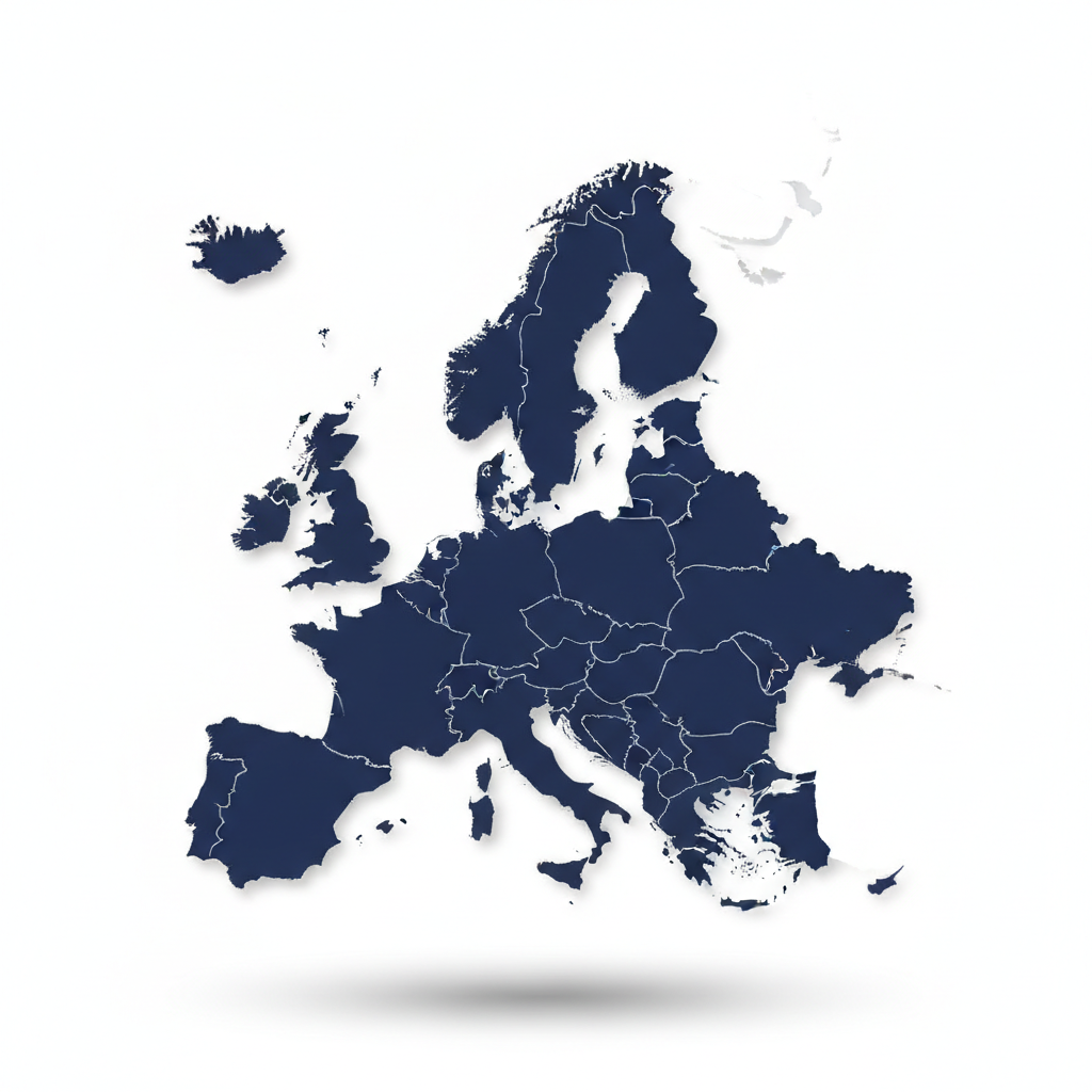 Map of the European Union countries we ship to