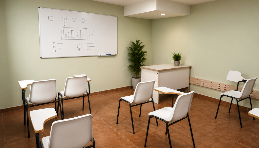 Aula moderna de la escuela