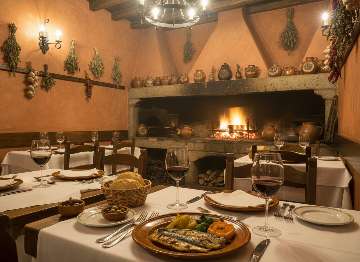 Interior do restaurante Sítio do Forno