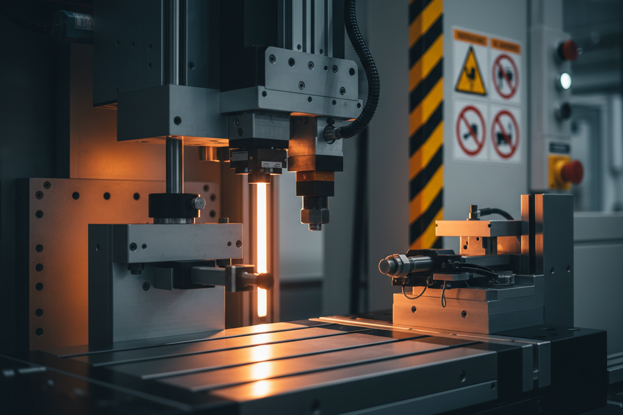 Industrial machinery close-up representing workers compensation coverage