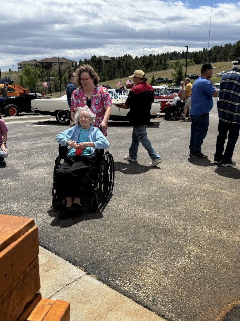 Residents enjoying a community event