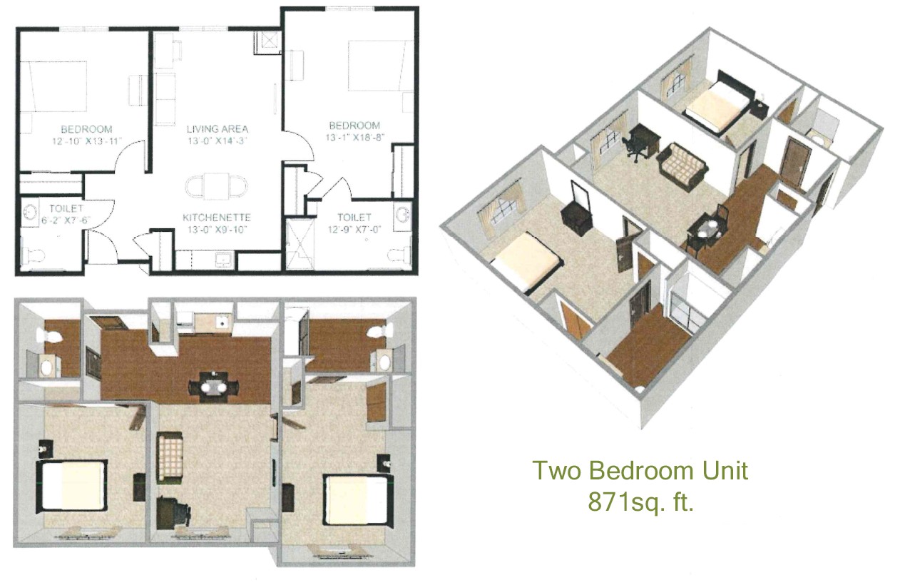 2 Bedroom Floorplan