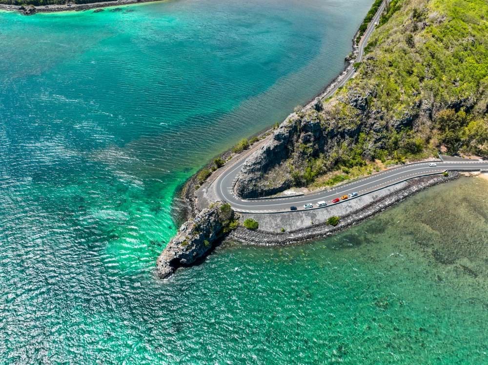 Coastal road in Mauritius