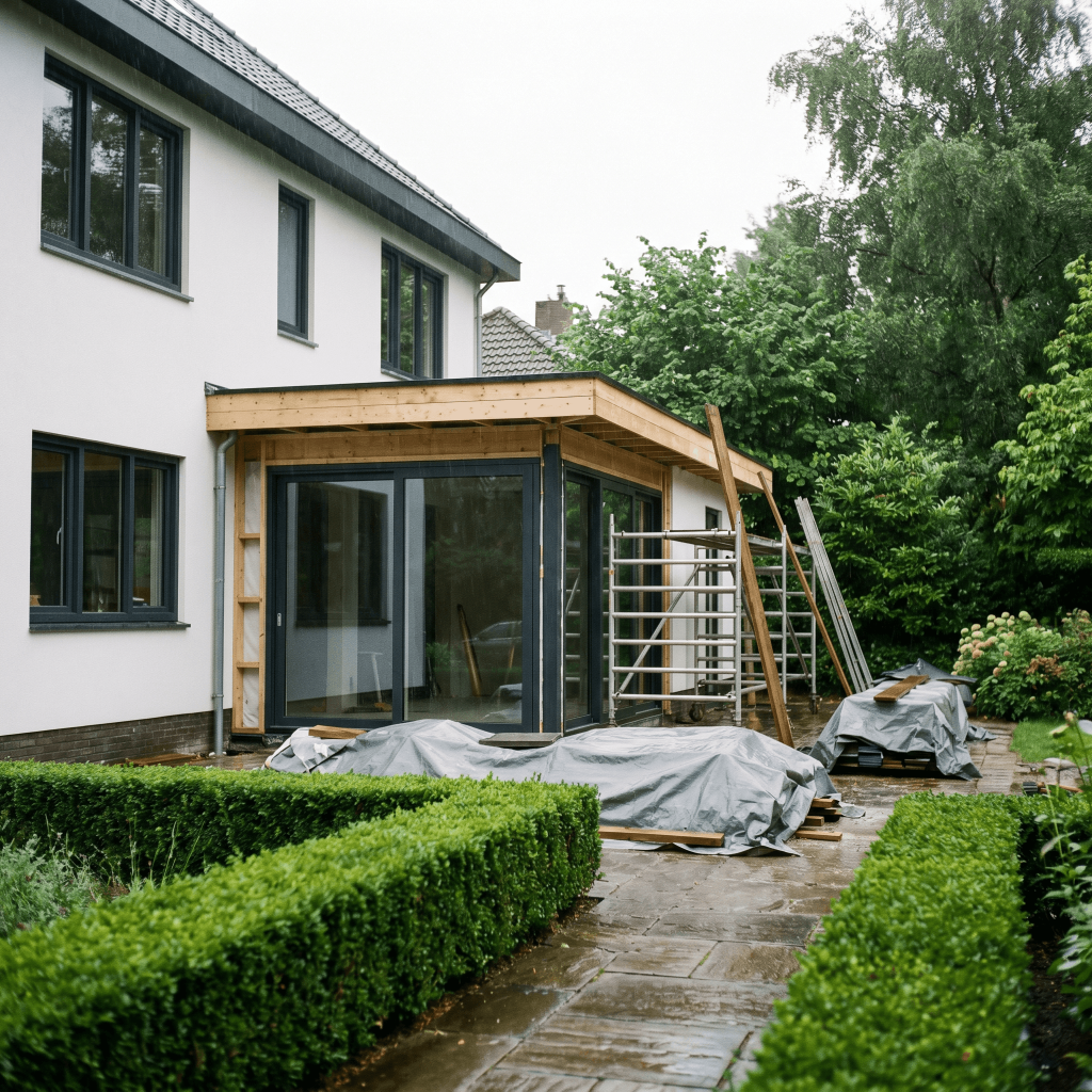 Tijdens de bouw