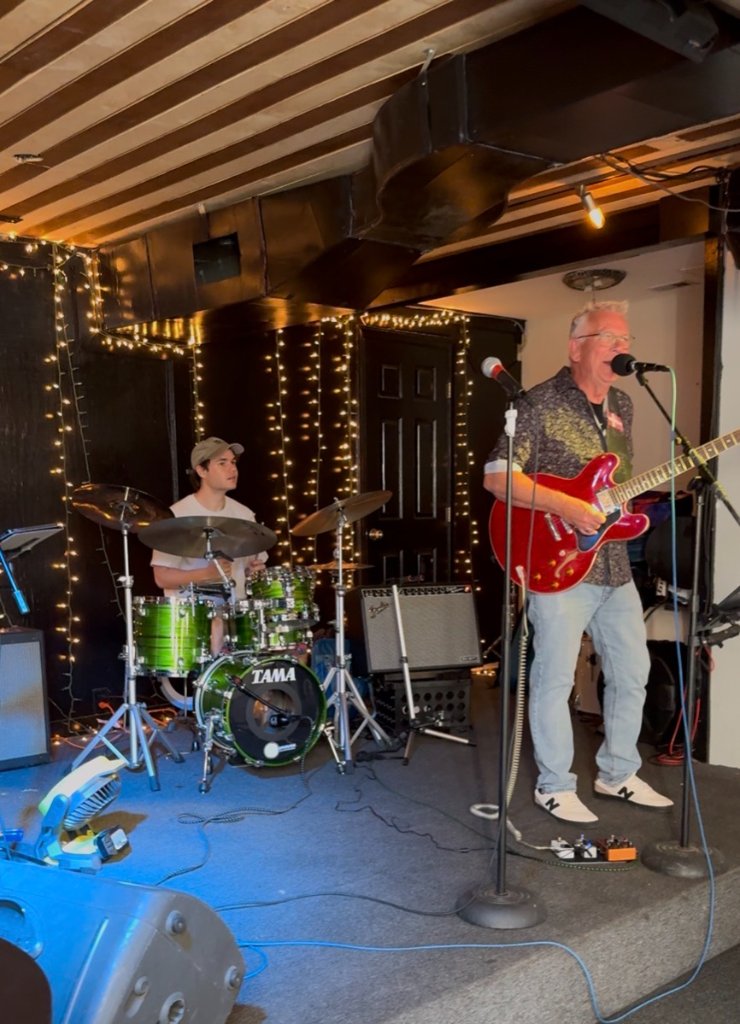 Band performing live