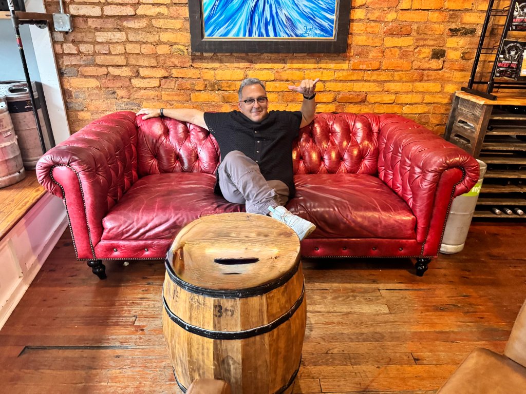 Band member relaxing