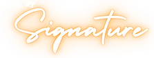 made by Signature logo - white