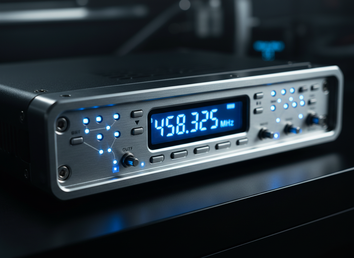Professional digital radio transceiver with precision displays