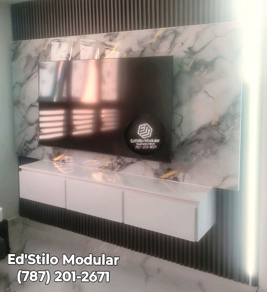 Centro de TV con Mármol