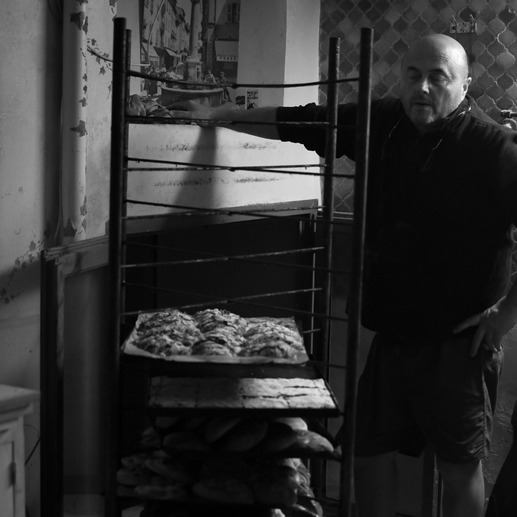 Jean-Paul Veziano in his Antibes bakery