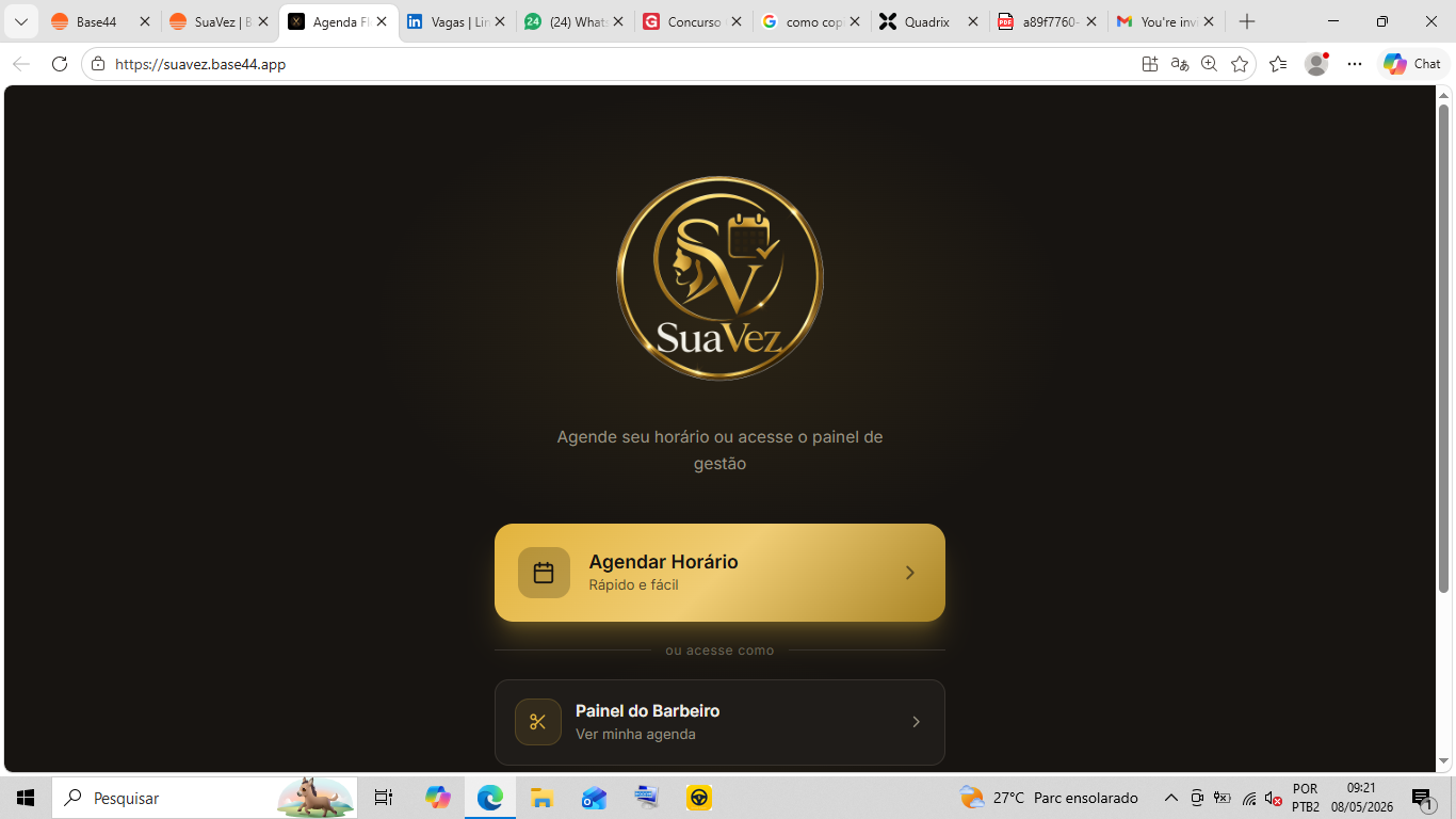 Sua Vez template preview