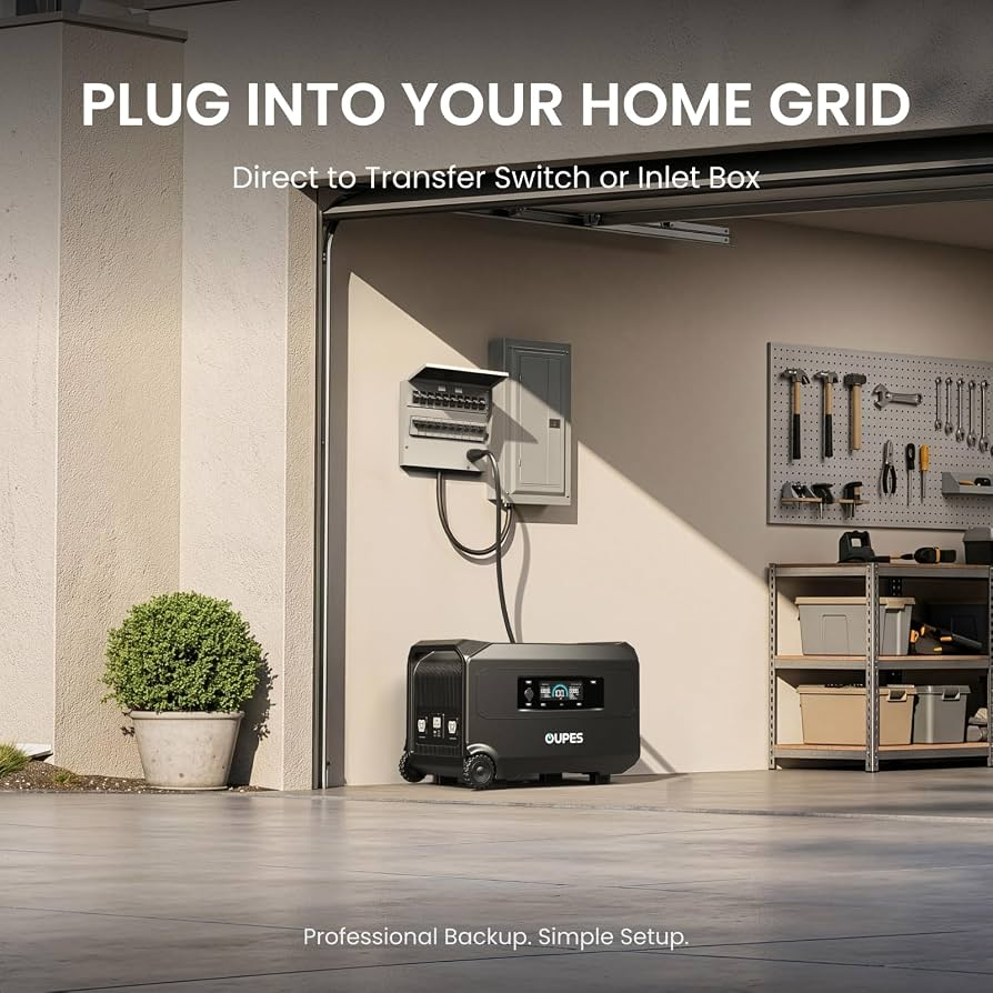 OUPES Guardian V2 connected to home transfer switch