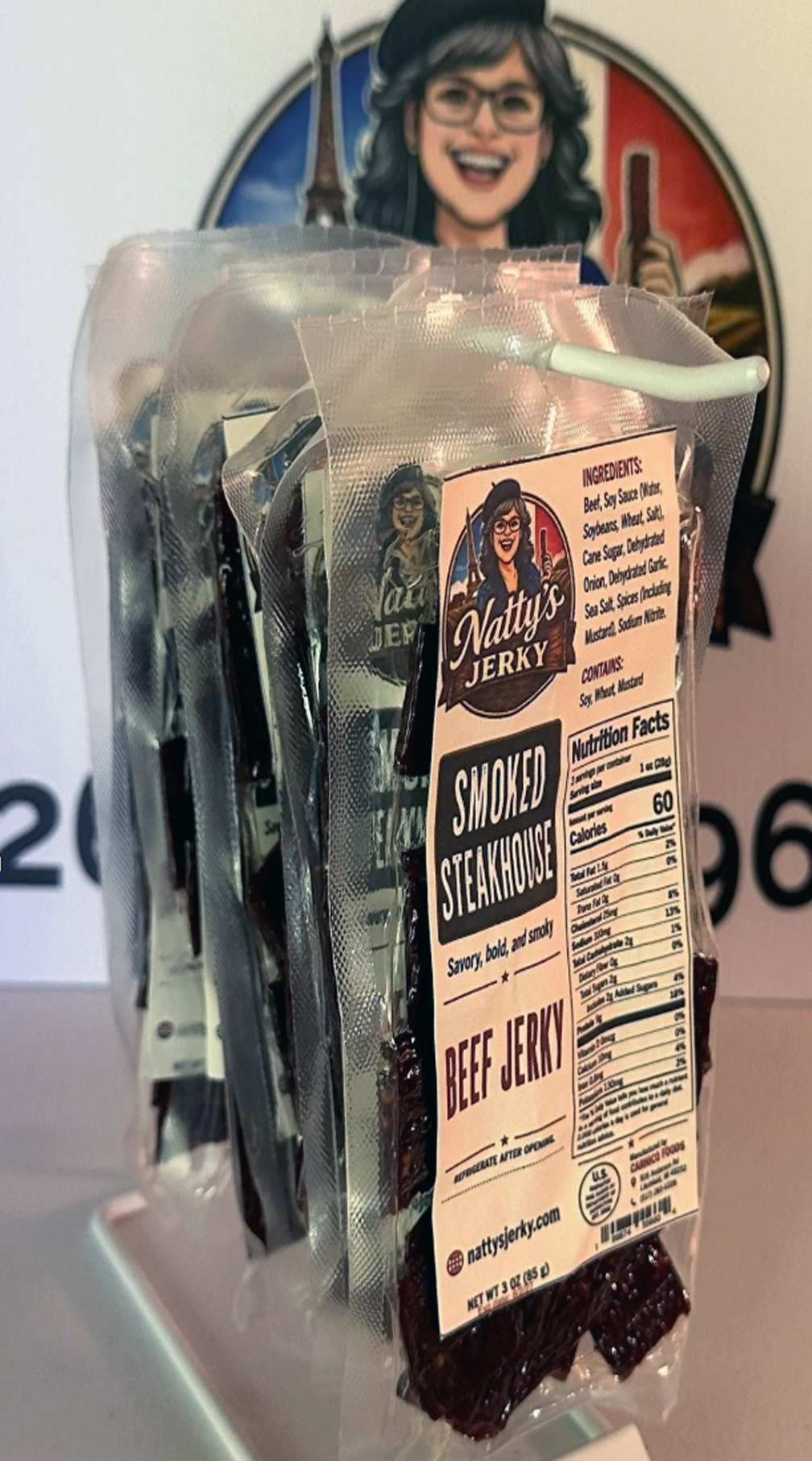Natty's JERKY retail-ready product display