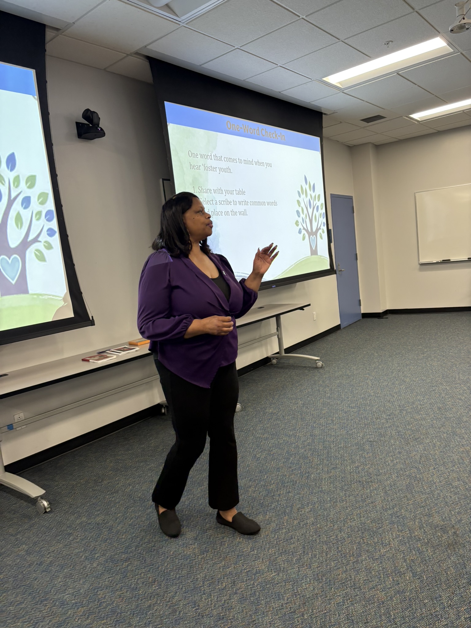 Theresa sharing the work