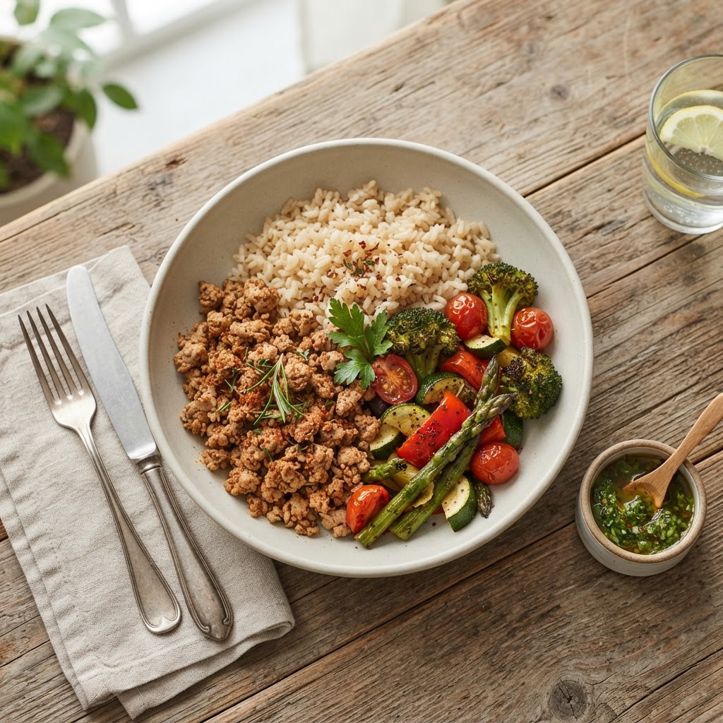 Fuel Your Week with Our MikFit Approved Ground Turkey Bowl