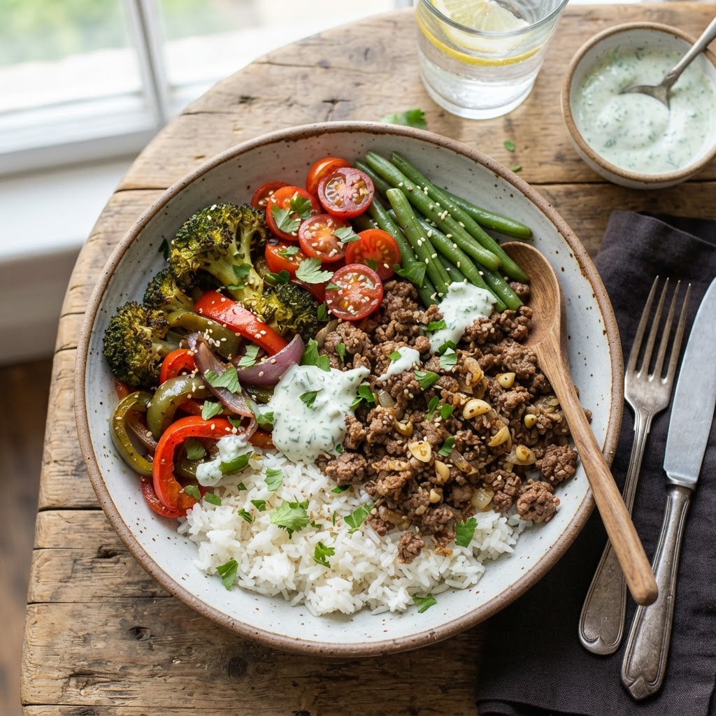 Fuel Your Week with Our MikFit Approved Ground Beef Power Bowl