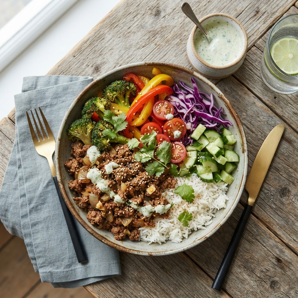 Boost Your Energy with Our MikFit Approved Ground Beef Bowl
