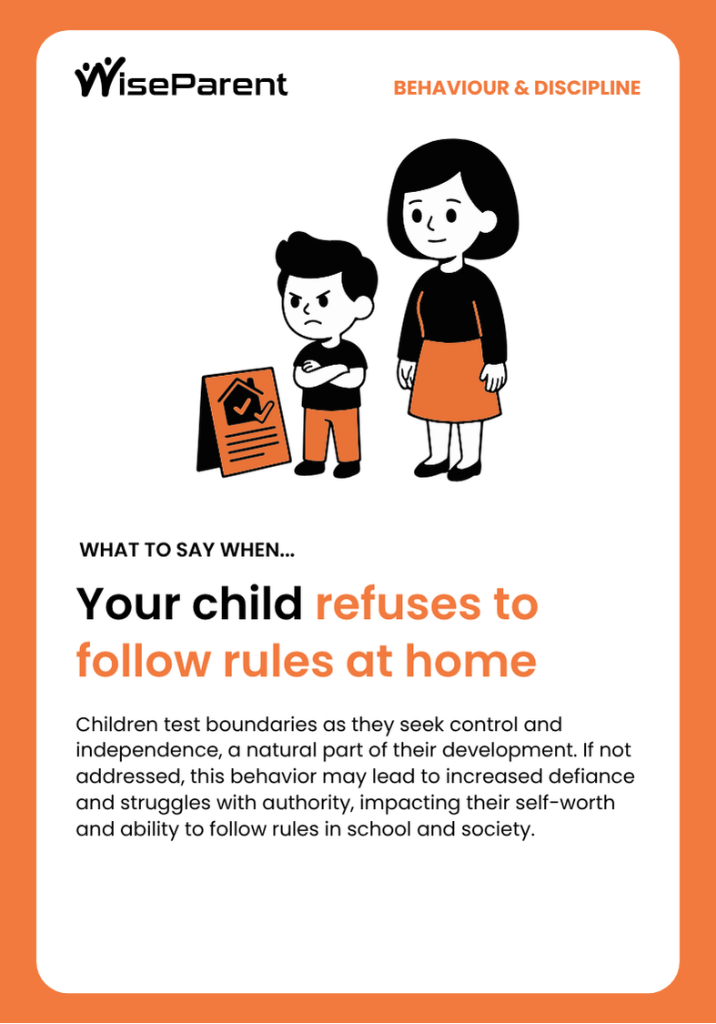 Your child refuses to follow rules