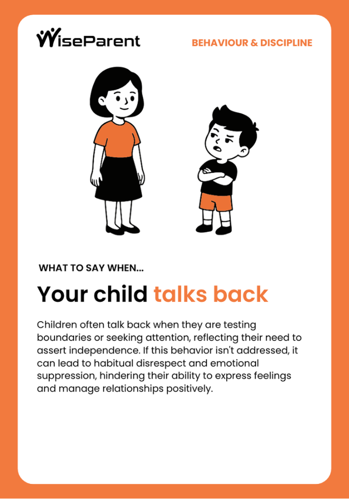 Your child talks back