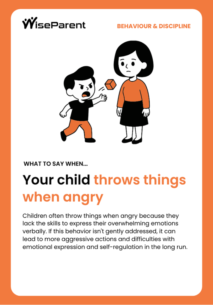 Your child throws things when angry