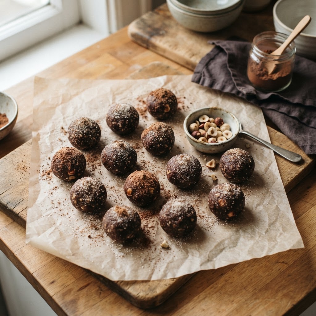 Chocolate-Hazelnut Energy Bites