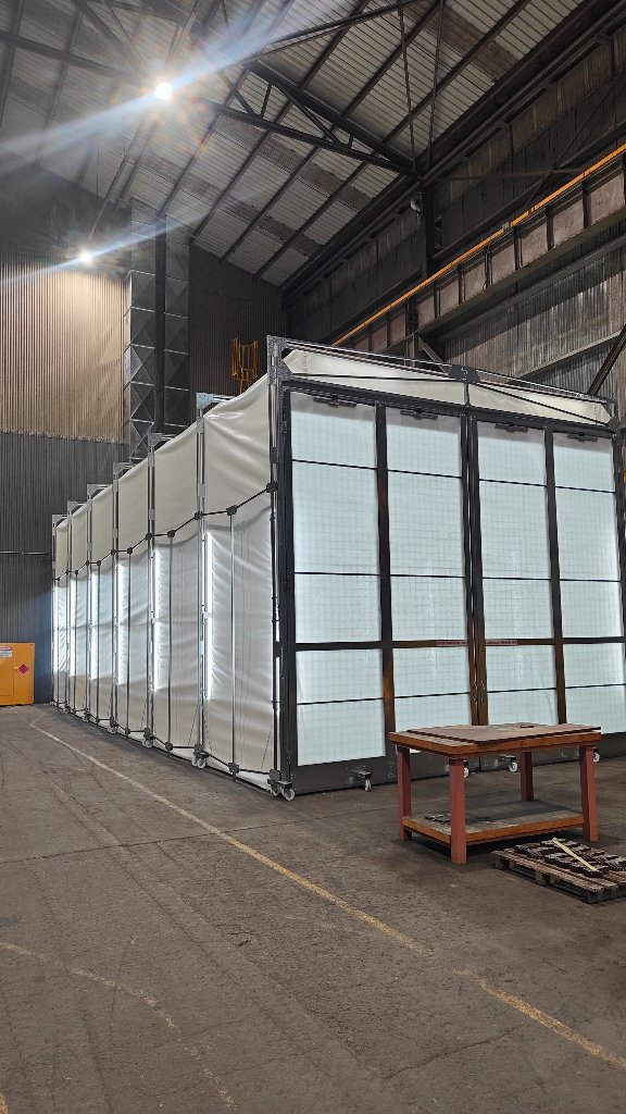 Industrial Spray Booth — 6m W × 5.5m H × 16m L