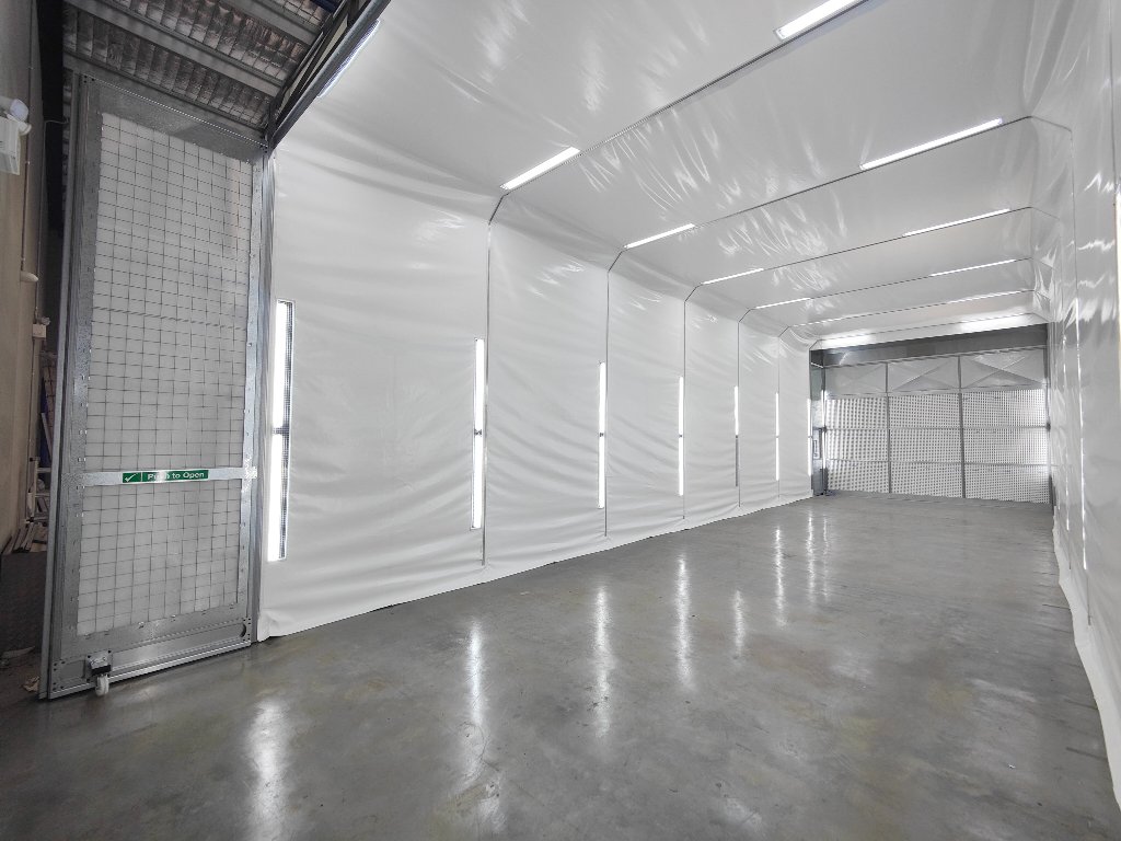 Booth interior — full length view
